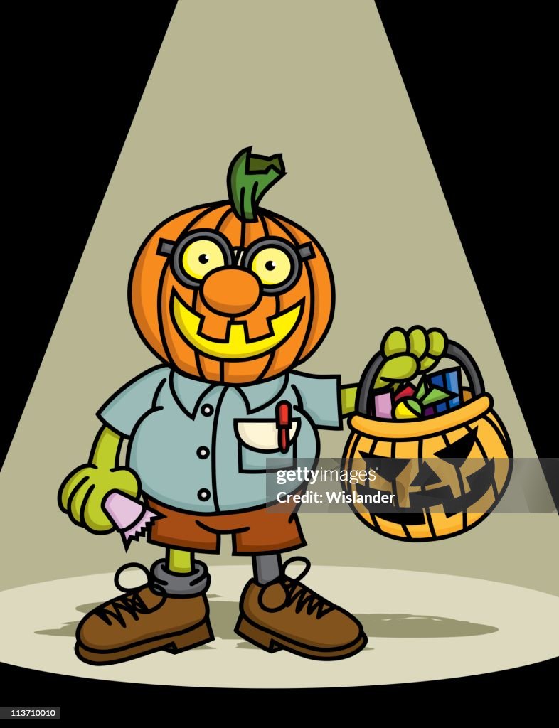 Pumpkin Head Nerd
