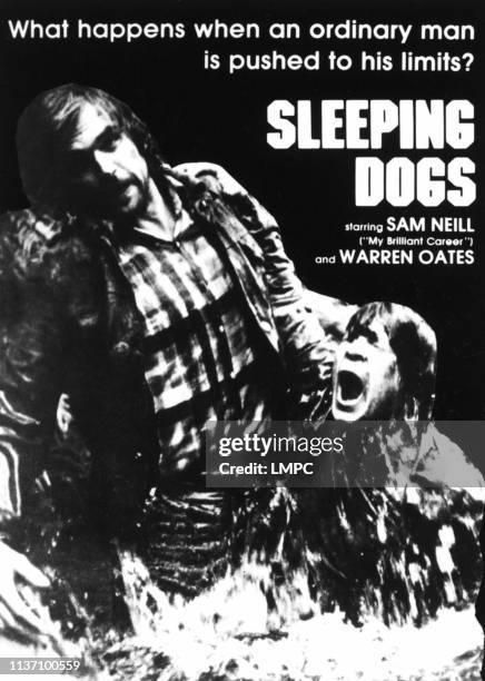 Sleeping Dogs, poster, Sam Neill, 1977.