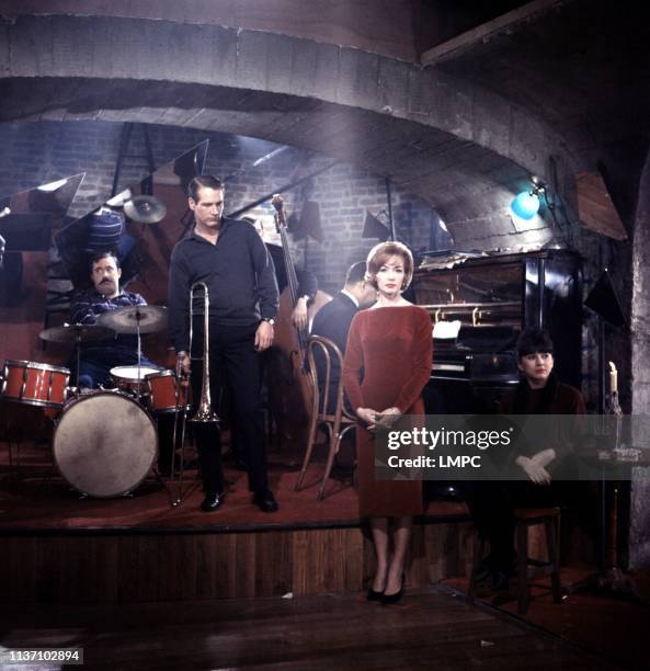 Paris Blues, poster, Moustache, Paul Newman, Guy Pederson, Aaron Bridgers, Barbara Laage, Marie Versini, 1961.