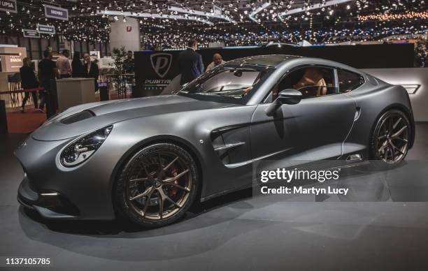 The Puritalia Berlinetta at the Geneva International Motorshow 2019. The car made its debut in Geneva. Only 150 models will be built and Puritalia...