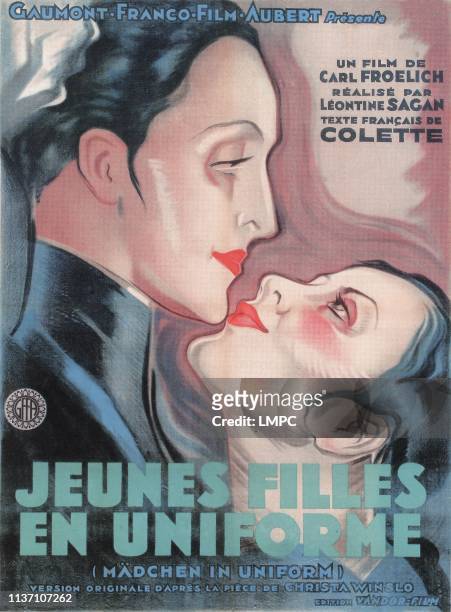 Maidens In Uniform, poster, , French poster art, from left: Dorothea Wieck, Hertha Thiele, 1931.