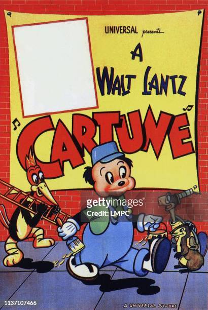 Walter Lantz Cartune, poster, poster art for cartoon shorts by Walter Lantz, from left: Woody Woodpecker, Andy Panda, Mr Whippletree , Squirrel,...