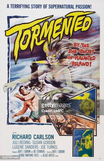 Tormented, poster, US poster art, Richard Carlson, Juli Reding, 1960.