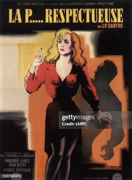 The Respectful Prostitute, poster, , Barbara Laage, 1952.