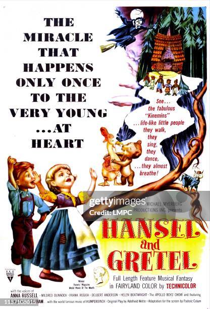 Hansel And Gretel, poster, US poster, 1954.