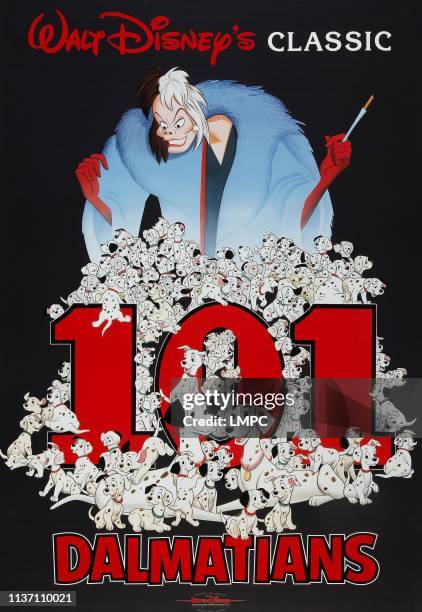 Dalmatians, poster, , US reissue poster art, 1961.