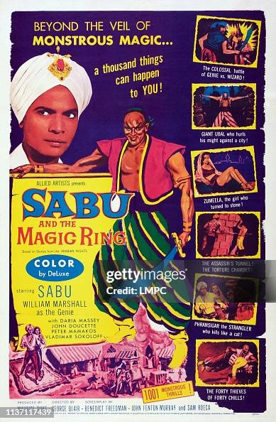 Sabuart Sabu And The Magic Ring, poster, US poster art, top from left: Sabu ...