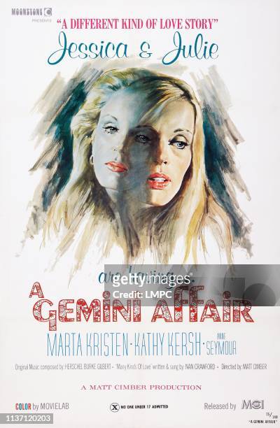 Gemini Affair, poster, US poster art, Marta Kristen, Kathy Kersh, 1975.