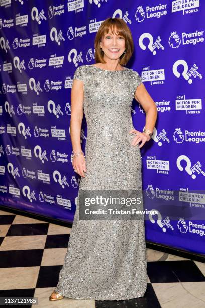 Kay Burley attends the Ultimate News Quiz drinks reception at Grand Connaught Rooms on March 20, 2019 in London, England. This annual charity quiz is...