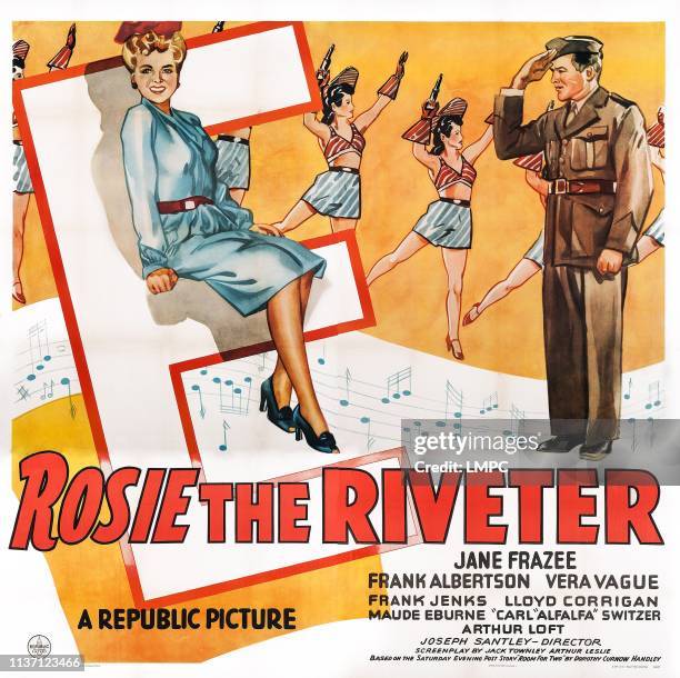 Rosie The Riveter, poster, US poster, front from left: Jane Frazee, Frank Albertson, 1944.