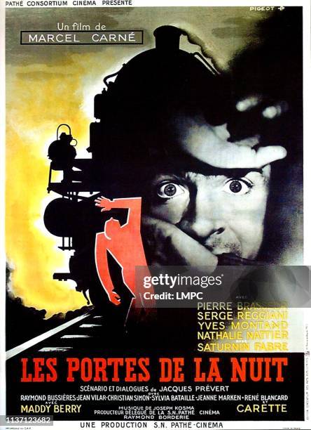 Gates Of The Night, poster, , French poster, Yves Montand, 1946.