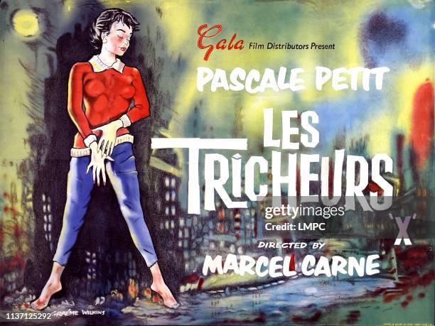 Les Tricheurs, lobbycard, , French poster art, Andrea Parisy, 1958.