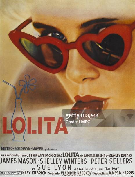 Lolita, poster, Sue Lyon, French poster art, 1962.