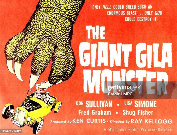 The Giant Gila Monster, poster, half-sheet poster art, 1959.
