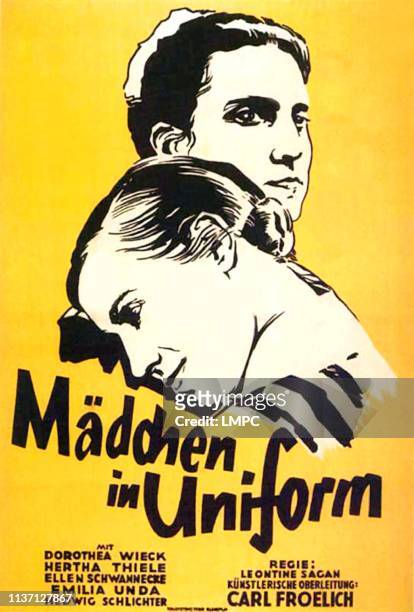 Madchen In Uniform, poster, from top on German poster art: Dorothea Wieck, Hertha Thiele, 1931.