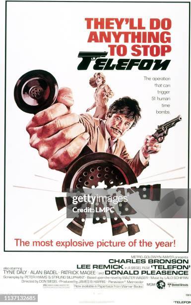 Telefon, poster, Charles Bronson , Lee Remick, 1977.