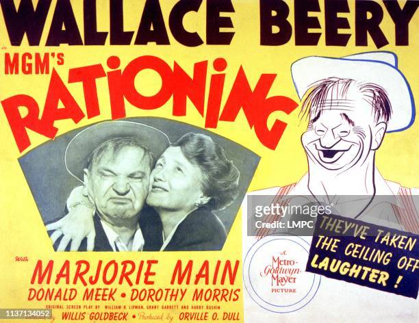 Rationing, poster, Wallace Beery, Marjorie Main, 1944.