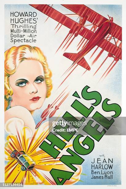Hell's Angels, poster, Jean Harlow, 1930.