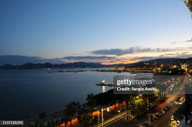 cannes at sunset - 2010 cannes stock-fotos und bilder