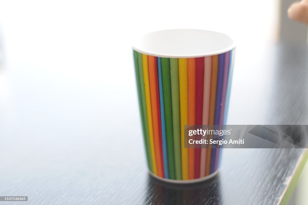 Rainbow colour mug