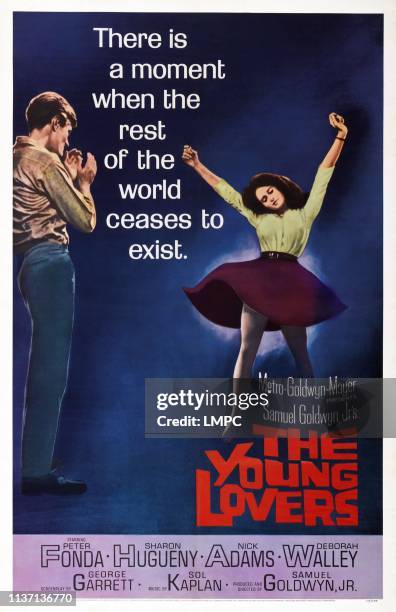 The Young Lovers, poster, US poster art, from left: Peter Fonda, Sharon Hugueny, 1964.