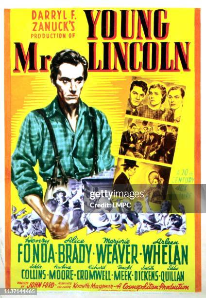 Young Mr Lincoln, posterYoung Mr Lincoln, left: Henry Fonda on midget window card, 1939.