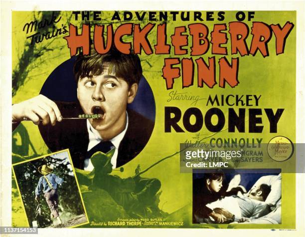 The Adventures Of Huckleberry Finn, poster, left: Mickey Rooney, 1939.