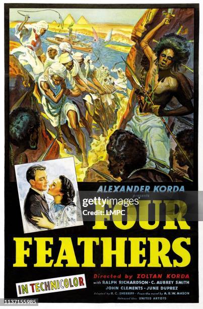 The Four Feathers, poster, John Clements, June Duprez, 1939.