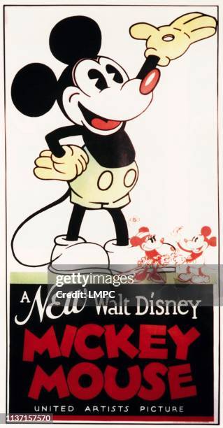 Mickey Mouse, poster, bottom from left: Minnie Mouse, on poster art, 1932.