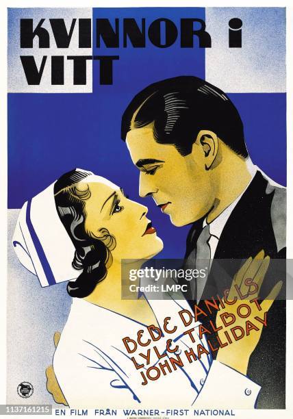 Registered Nurse , poster, from left: Bebe Daniels, Lyle Talbot on Swedish poster art, 1934.