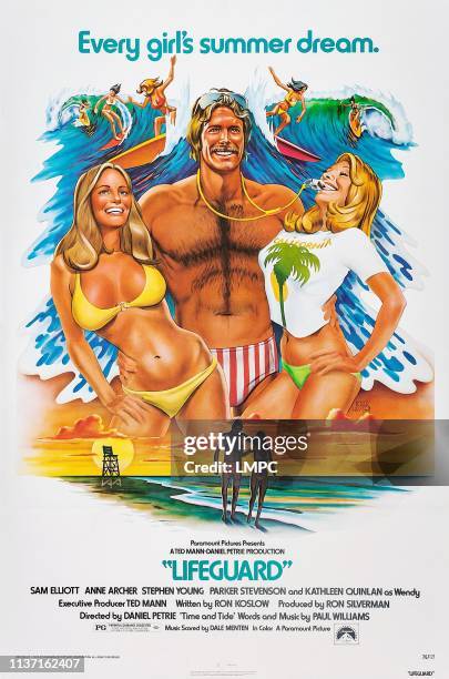 Lifeguard, poster, US poster art, center: Sam Elliott, 1976.