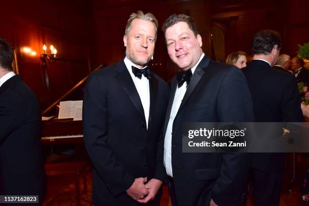 David Svanda and Jackson McCard attend New York School Of Interior Design Annual Gala at The University Club on March 5, 2019 in New York City.