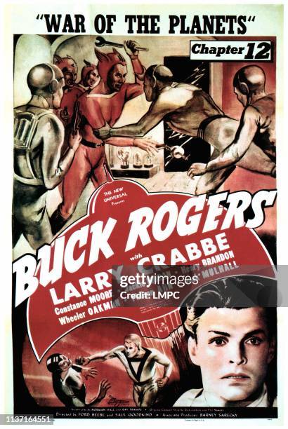 Buck Rogers, poster, Larry Crabbe in 'Chapter 12: War Of the Planets', 1940.