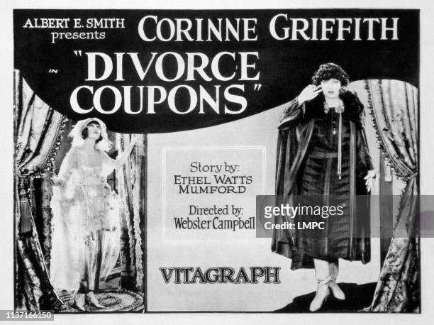 Divorce Coupons, poster, Corinne Griffith , 1922.