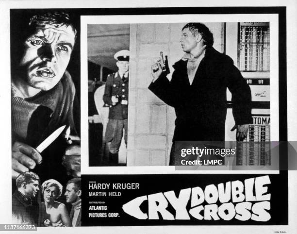 Cry Double Cross, lobbycard, , Hardy Kruger , 1960.