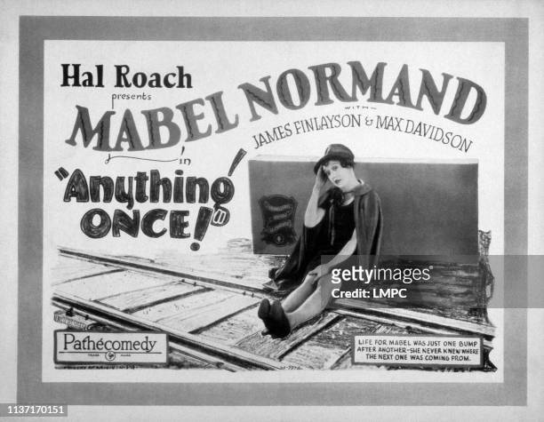 Anything Once!, poster, Mabel Normand, 1927.