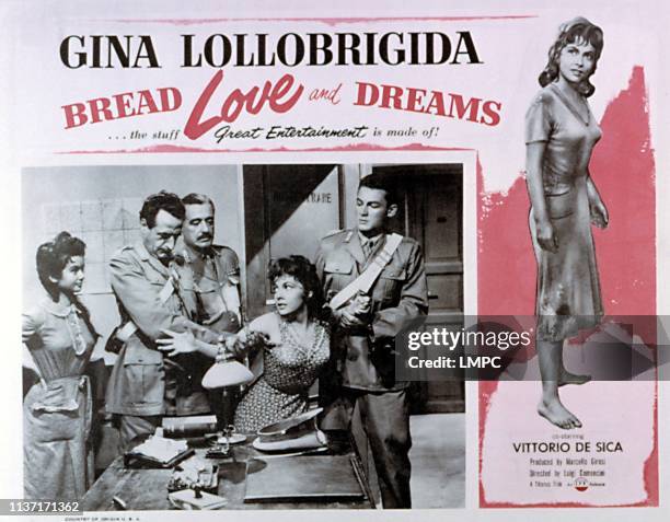 Bread, lobbycard, LOVE AND DREAMS, , Vittorio De Sica, Gina Lollogbrigida, etc, 1954.