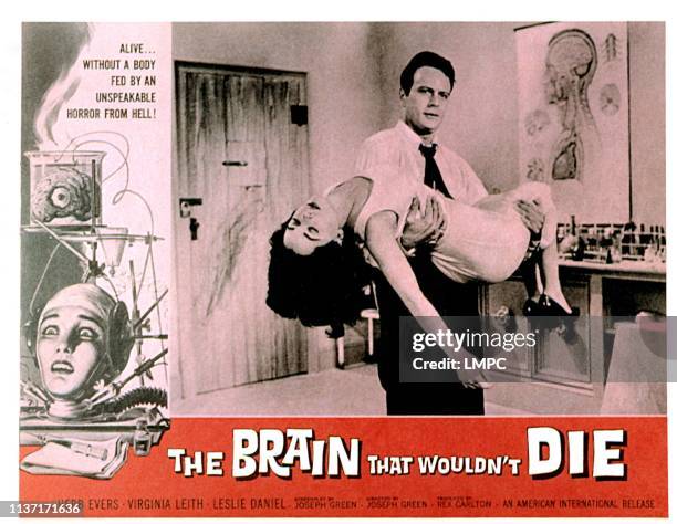 The Brain That Wouldn't Die, lobbycard, Virginia Leith, Jason Evers, 1962.