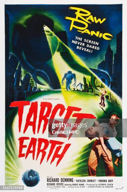 Target Earth, poster, bottom right: Richard Denning, Kathleen Crowley , 1954.