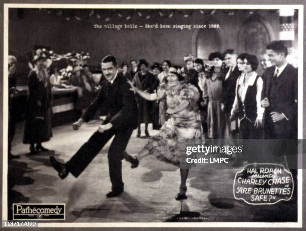 Are Brunettes Safe?, lobbycard, Charley Chase, mid-1920s.
