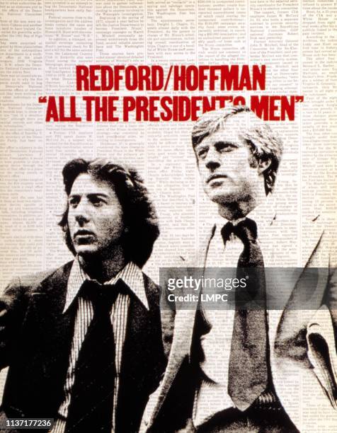 All The President's Men, poster, Dustin Hoffman, Robert Redford, 1976.