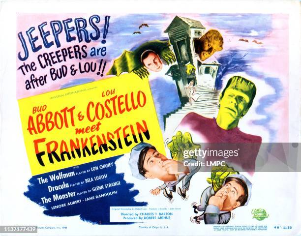 Abbott & Costello Meet Frankenstein Half-Sheet Poster. - Van Eaton Abbott & Costello Meet Frankenstein Half-Sheet Poster. - Van Eaton