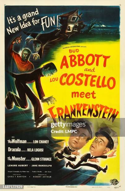 Abbott And Costello Meet Frankenstein, poster, Lou Costello, Bud Abbott, 1948.