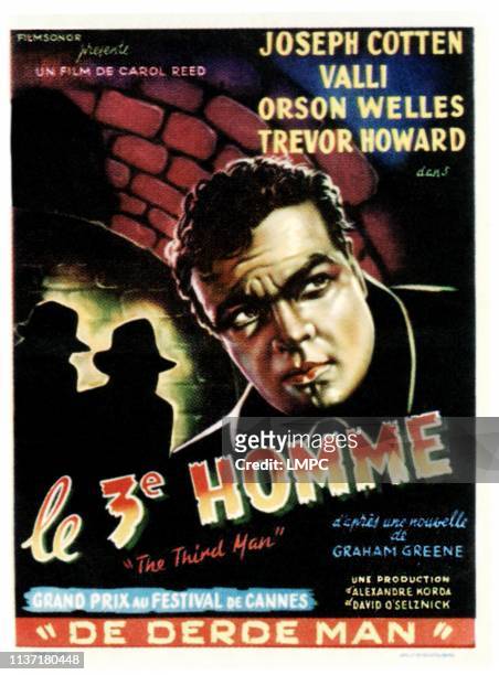 The Third Man, poster, , Orson Welles on Belgian poster art, 1939.