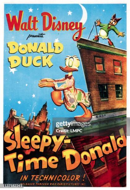 Sleepy-time Donald, poster, from left: Donald Duck, Daisy Duck, 1947.