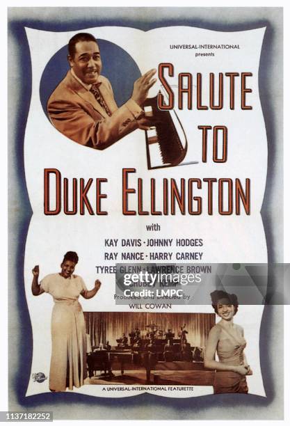 Salute To Duke Ellington, poster, top: Duke Ellington, 1950.