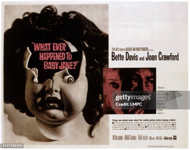 What Ever Happened To Baby Jane?, poster, from left: Bette Davis, Joan Crawford, 1962.