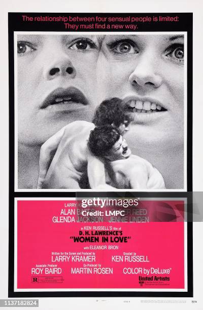 Women In Love, poster, US poster, background from left: Glenda Jackson, Jennie Linden, front from left: Alan Bates, Oliver Reed, 1969.