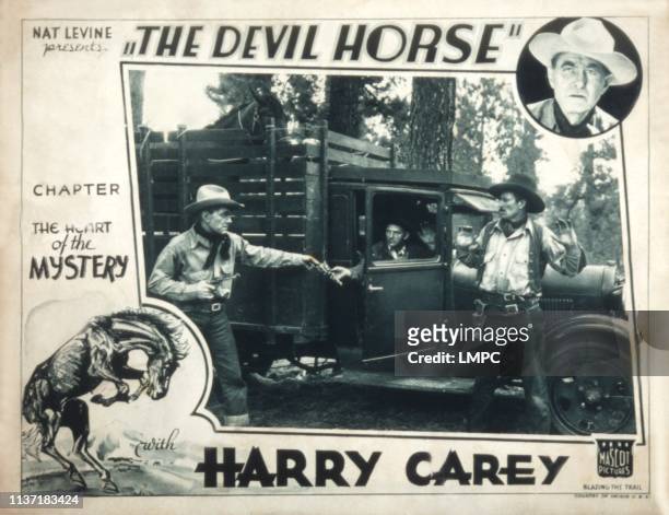 The Devil Horse, lobbycard, Harry Carey, Apache the Horse, Jack Mower, 1932.