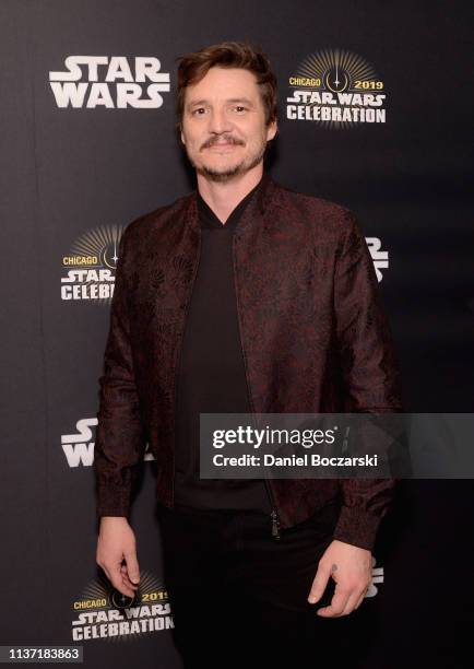 Pedro Pascal attends "The Mandalorian" panel at the Star Wars Celebration at McCormick Place Convention Center on April 14, 2019 in Chicago, Illinois.